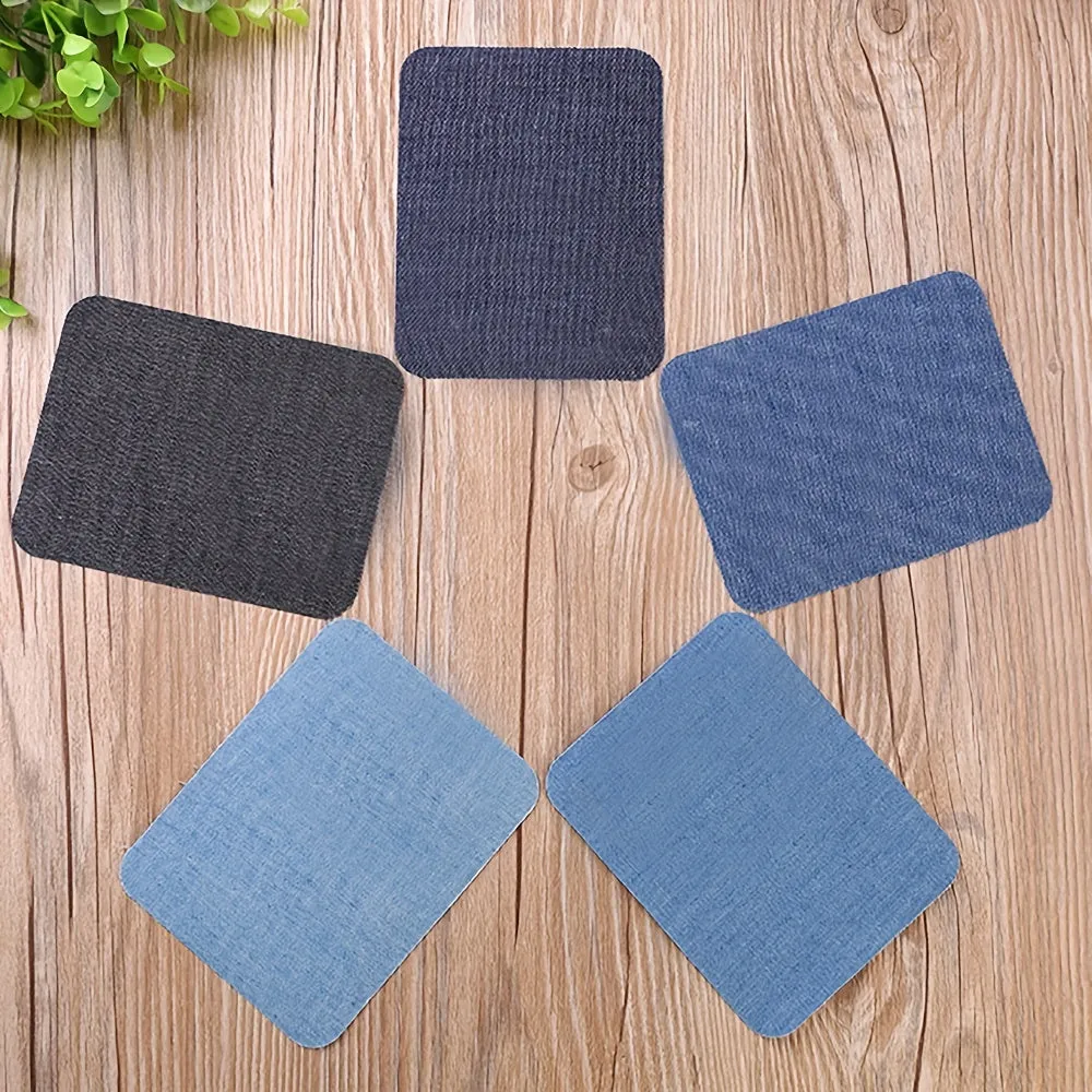 10 Pcs Denim IronOn Patches Repair  Decorate Clothes