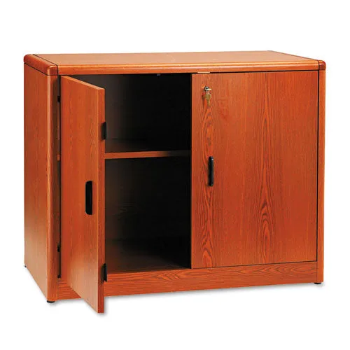 10700 Series Locking Storage Cabinet, 36w X 20d X 29 1-2h, Cognac