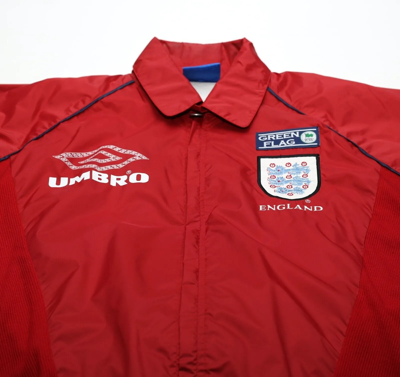 1996 England Vintage Umbro Green Flag Jacket (L) Euro 96