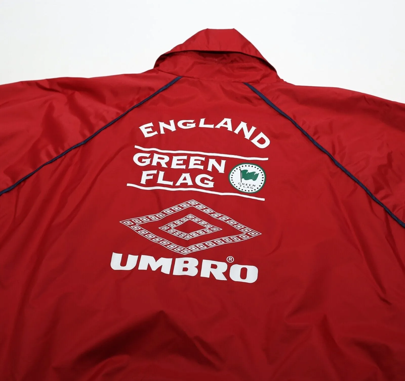 1996 England Vintage Umbro Green Flag Jacket (L) Euro 96