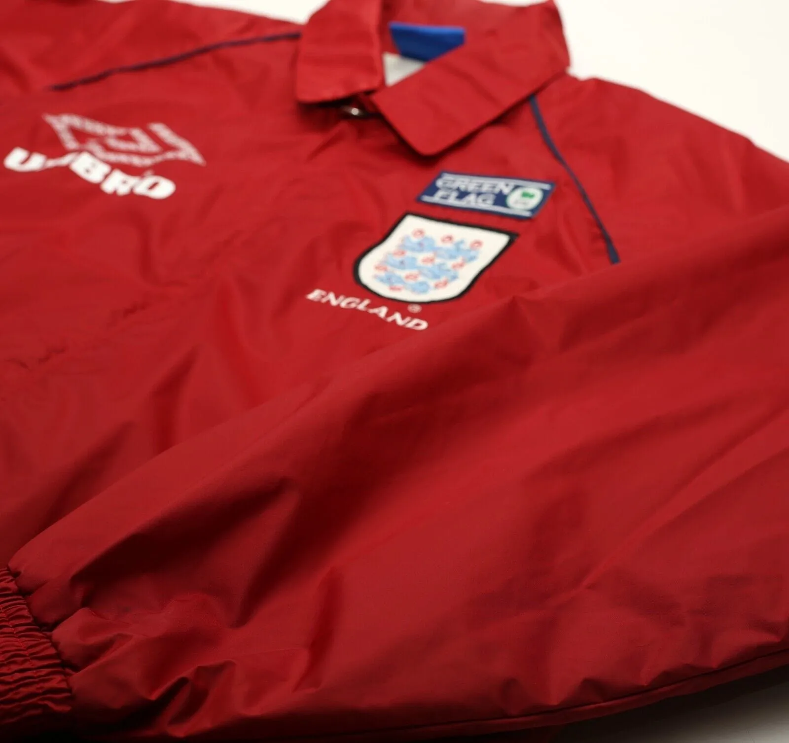 1996 England Vintage Umbro Green Flag Jacket (L) Euro 96