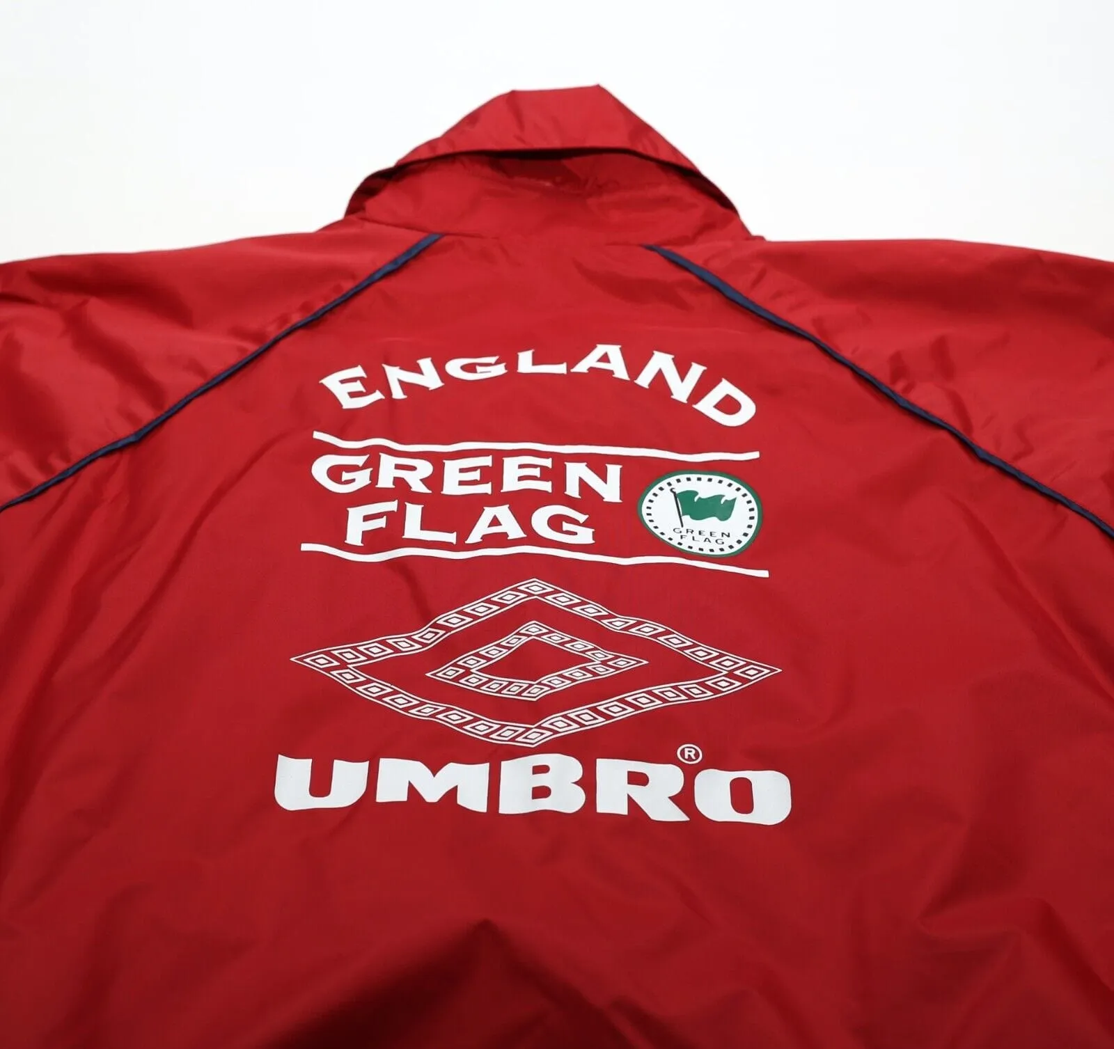 1996 England Vintage Umbro Green Flag Jacket (L) Euro 96