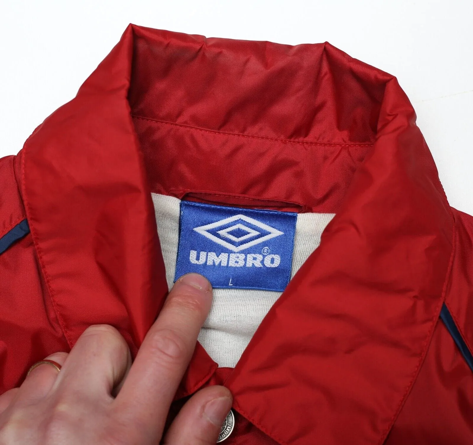 1996 England Vintage Umbro Green Flag Jacket (L) Euro 96