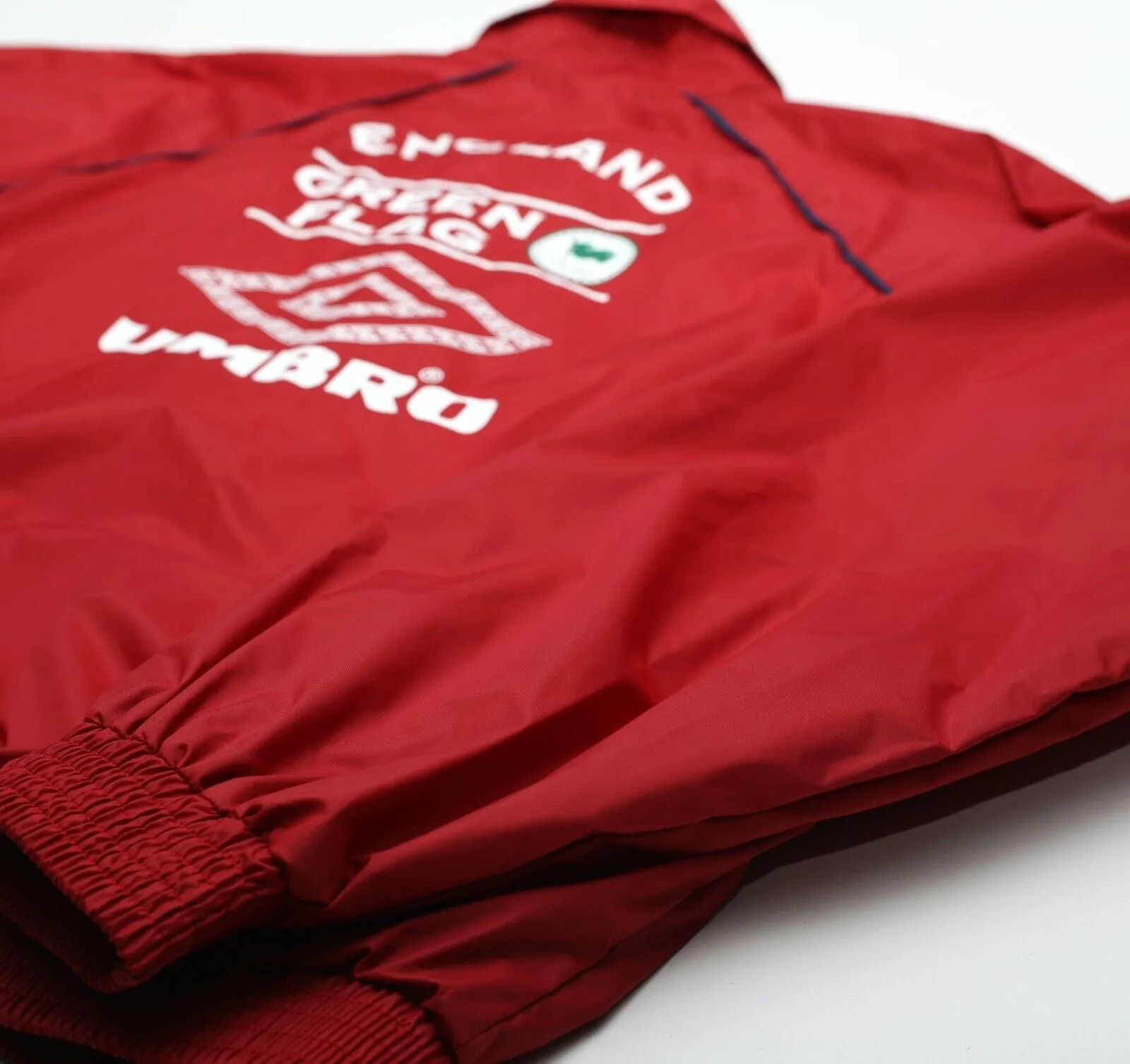 1996 England Vintage Umbro Green Flag Jacket (L) Euro 96