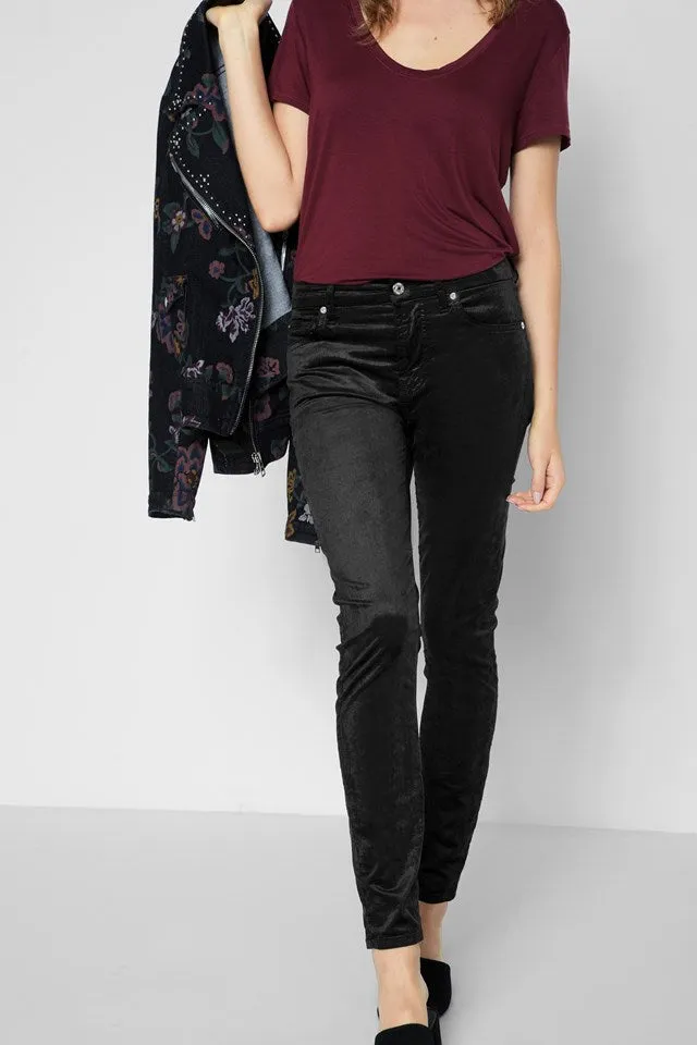 7 For All Mankind - Ankle Skinny Black Velvet