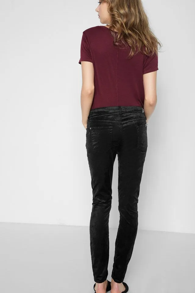 7 For All Mankind - Ankle Skinny Black Velvet