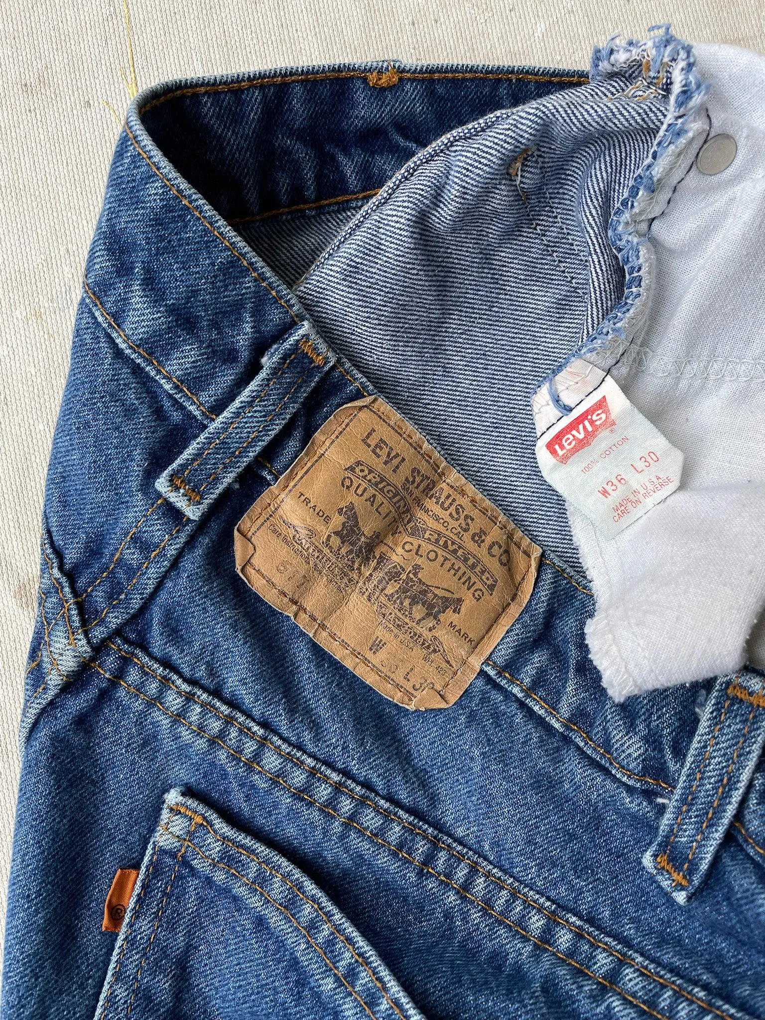 80's/90's Levi's 517 Orange Tab Jeans—[35x30]