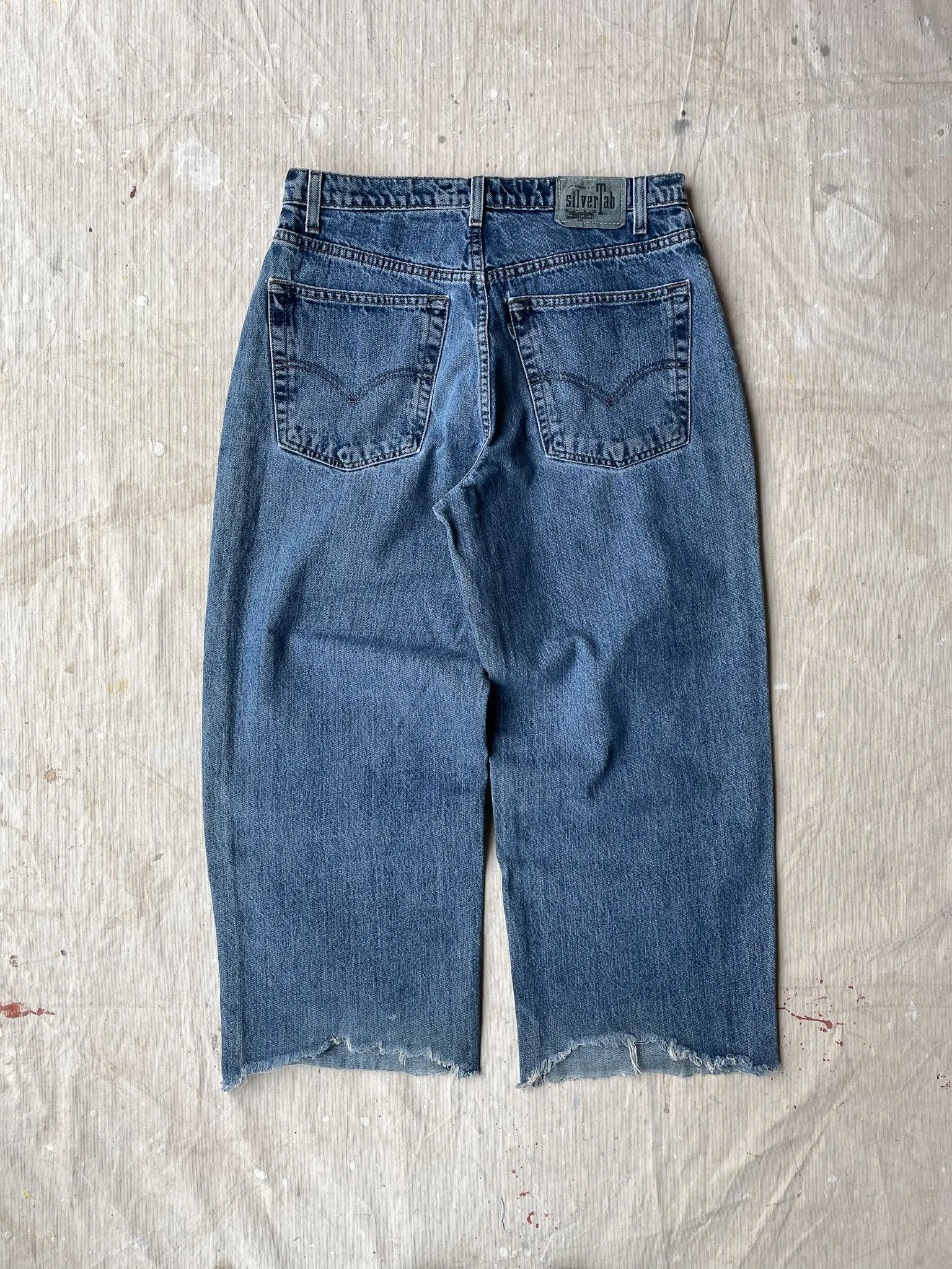 90's Levi's Silvertab Loose Wide Leg Cut Off Jeans—[31X26]