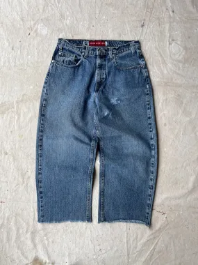 90's Levi's Silvertab Loose Wide Leg Cut Off Jeans—[31X26]