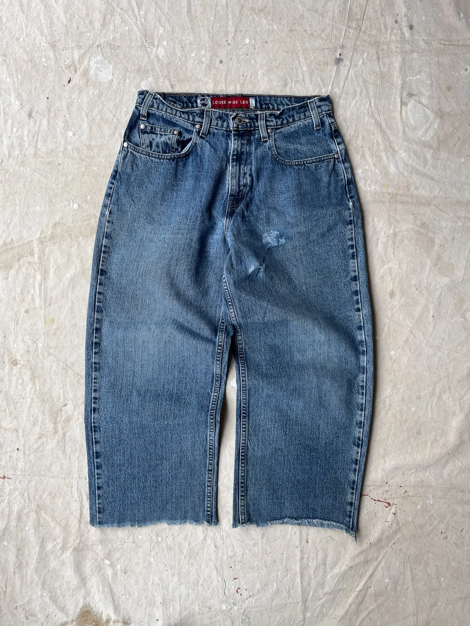 90's Levi's Silvertab Loose Wide Leg Cut Off Jeans—[31X26]