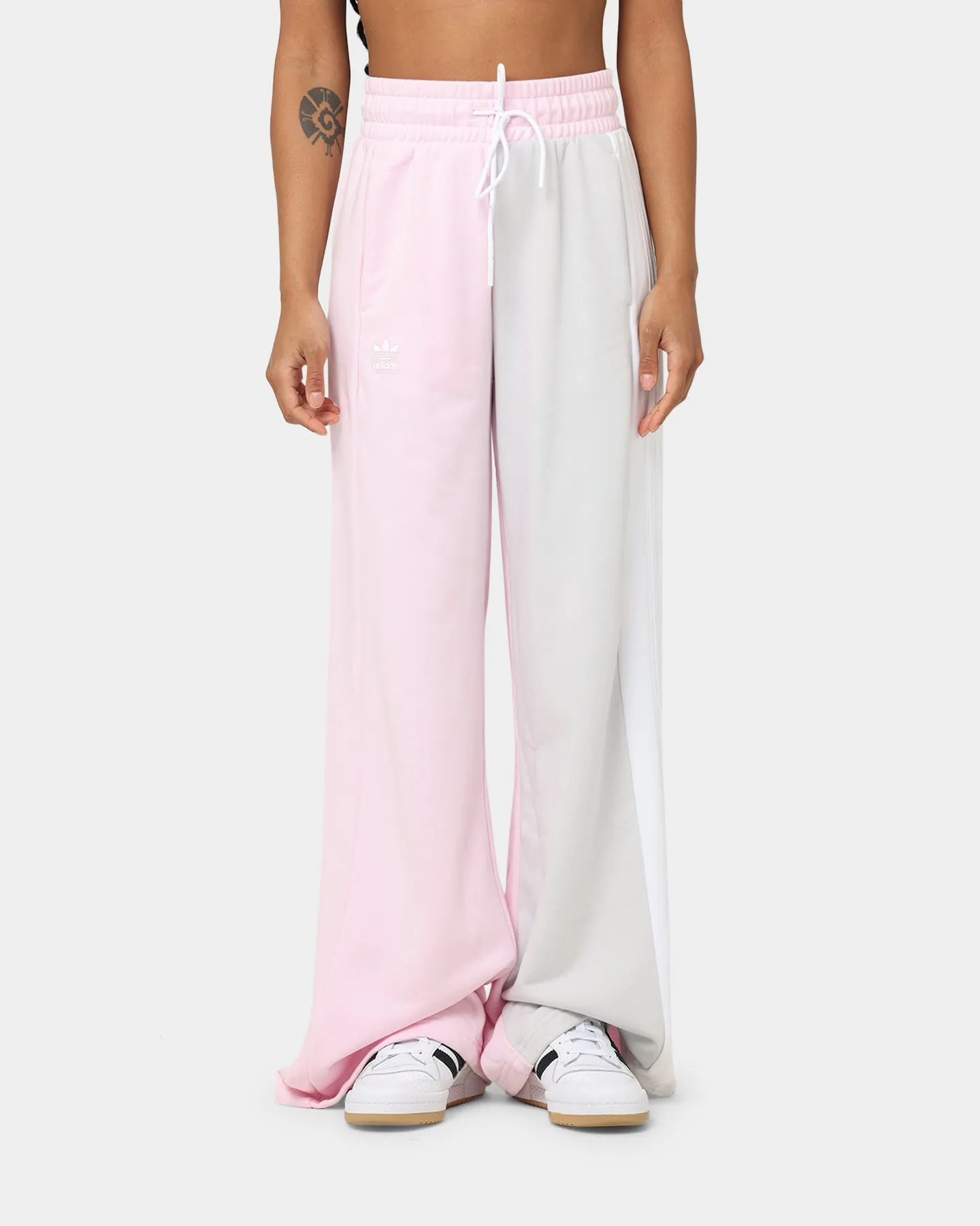 Adidas Women's Wide Leg Sweat Pants Clear Pink