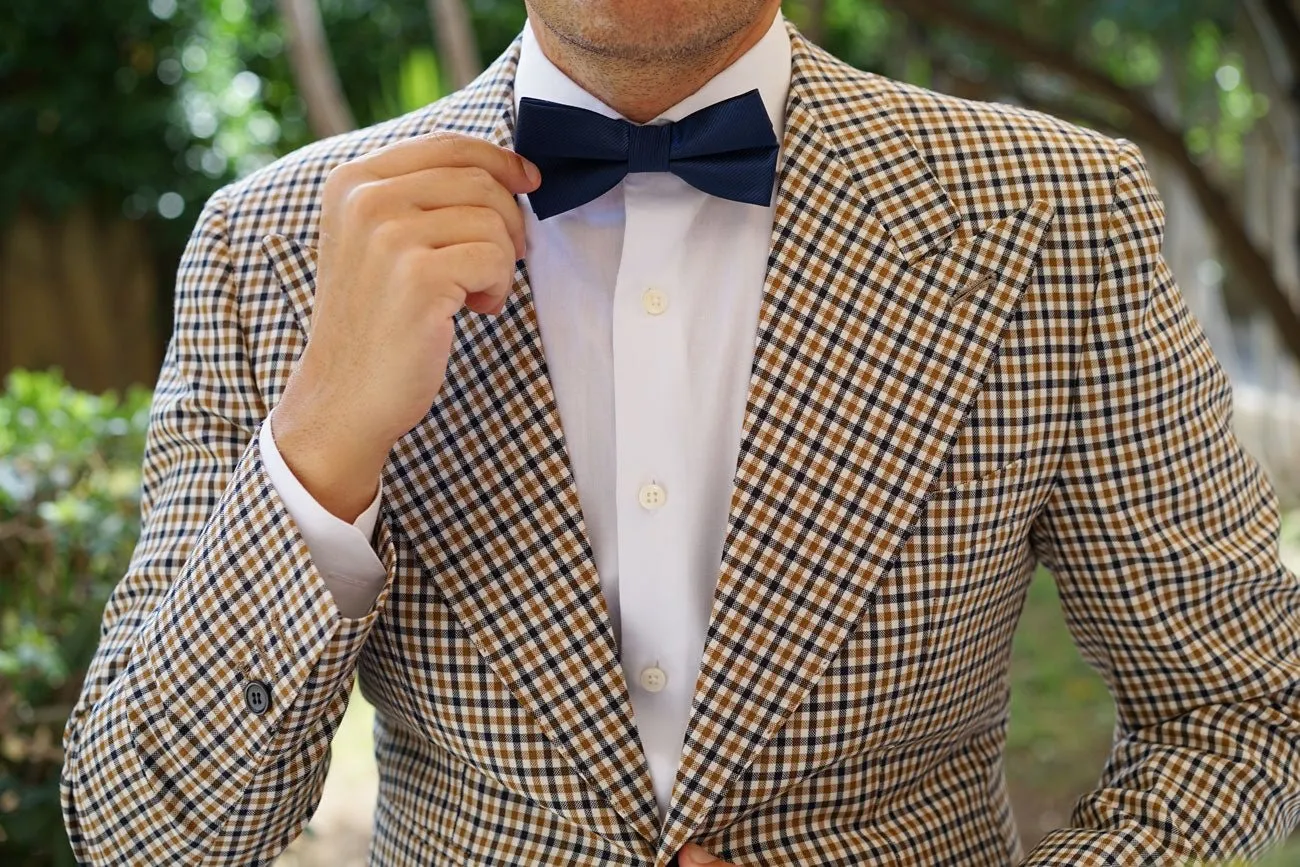 Admiral Navy Blue Twill Bow Tie