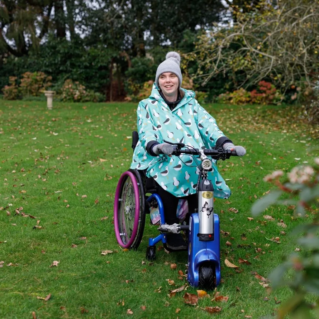 Adult Wheelchair Poncho - TEAL SEAGULLS