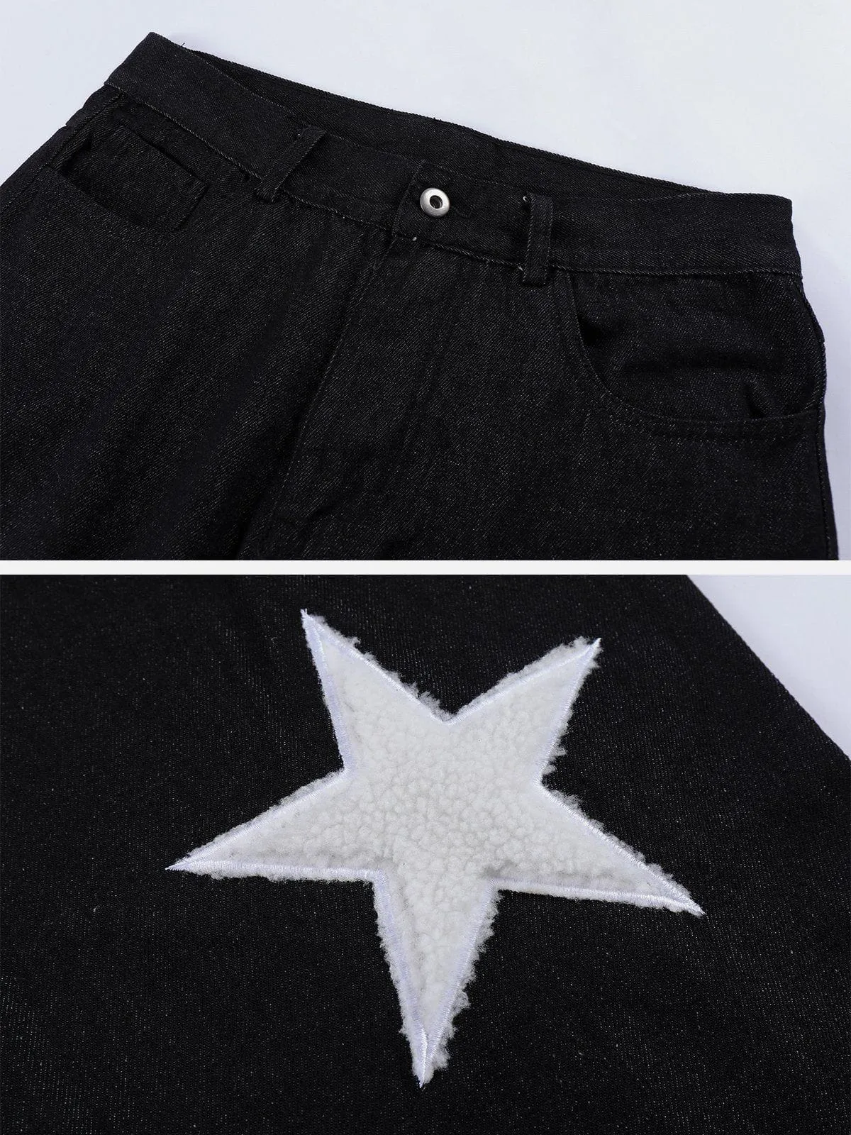 Aelfric Eden Flocked Star Straight Jeans