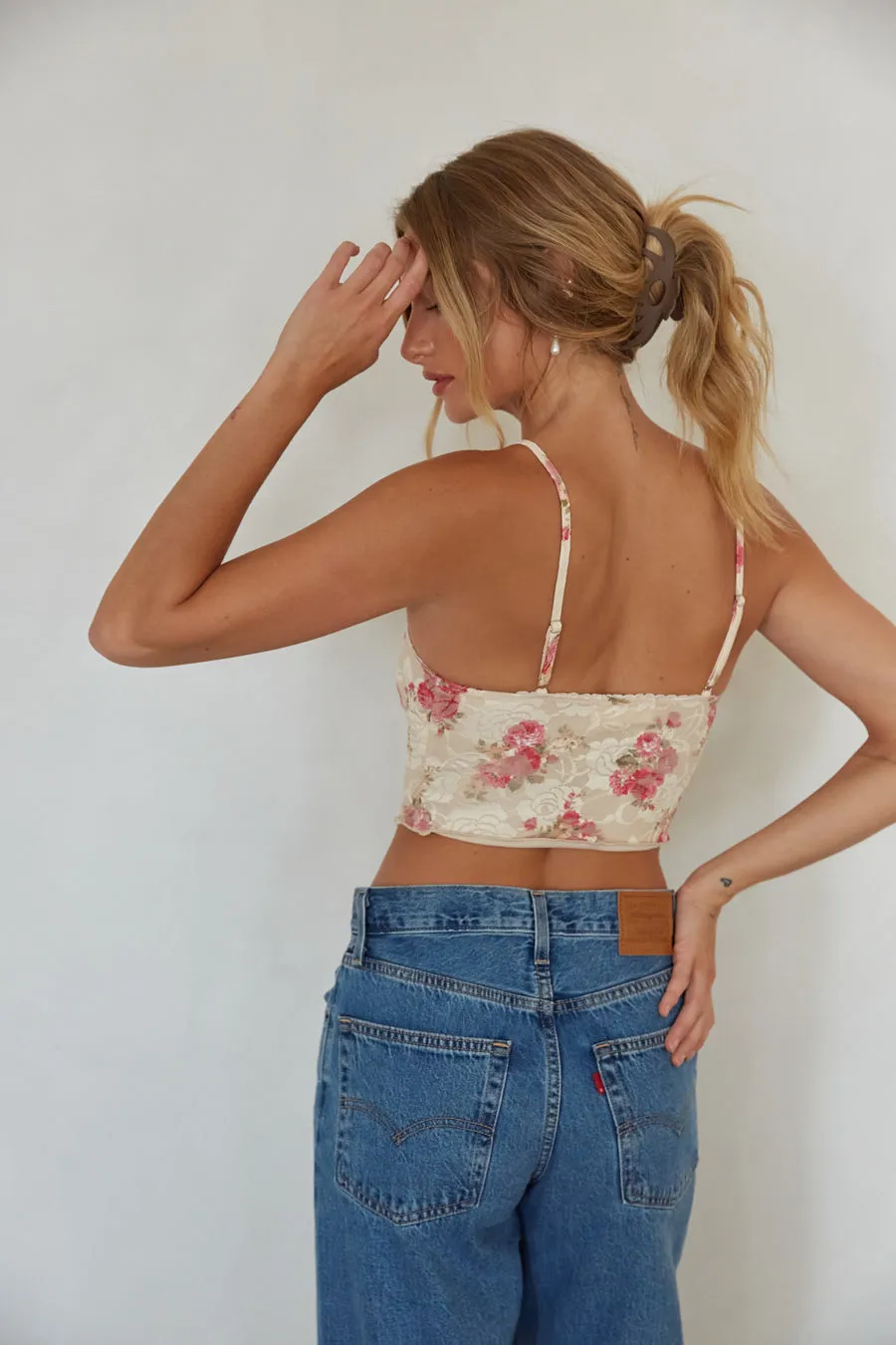 Alyssa Lace Floral Corset Top