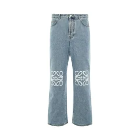 Anagram Baggy Jeans AF in Mid Blue Denim