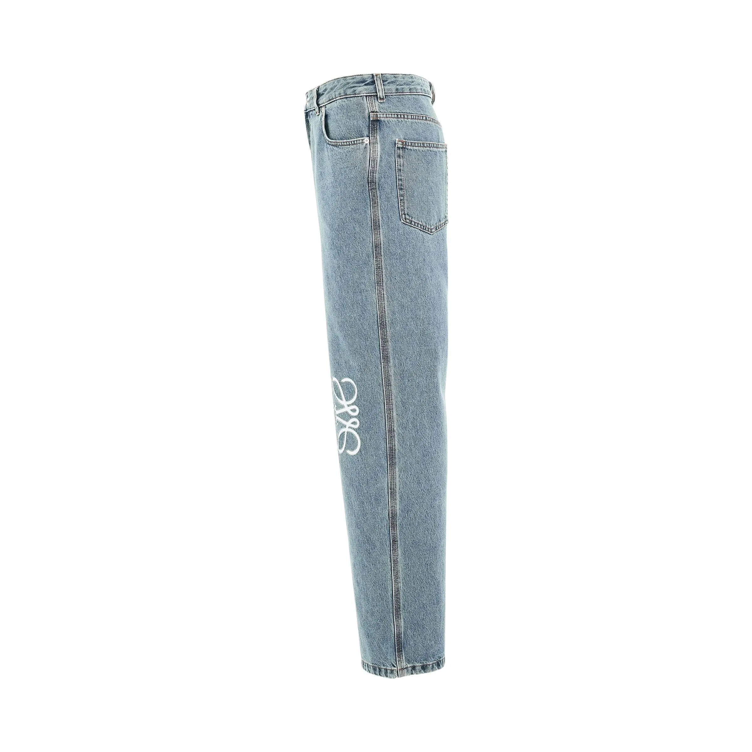 Anagram Baggy Jeans AF in Mid Blue Denim