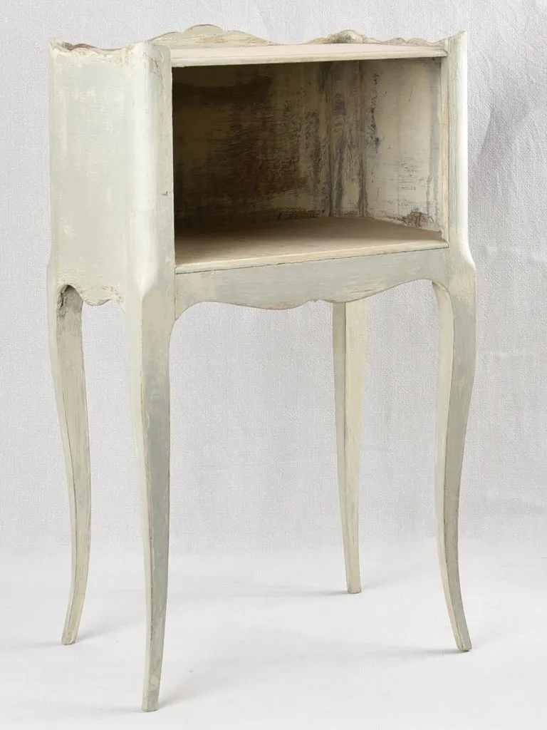 Antique French nightstand with distressed patina