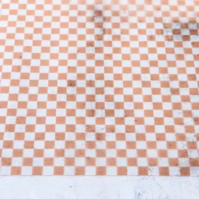 Apricot Checkerboard Print Clear TPU Vinyl