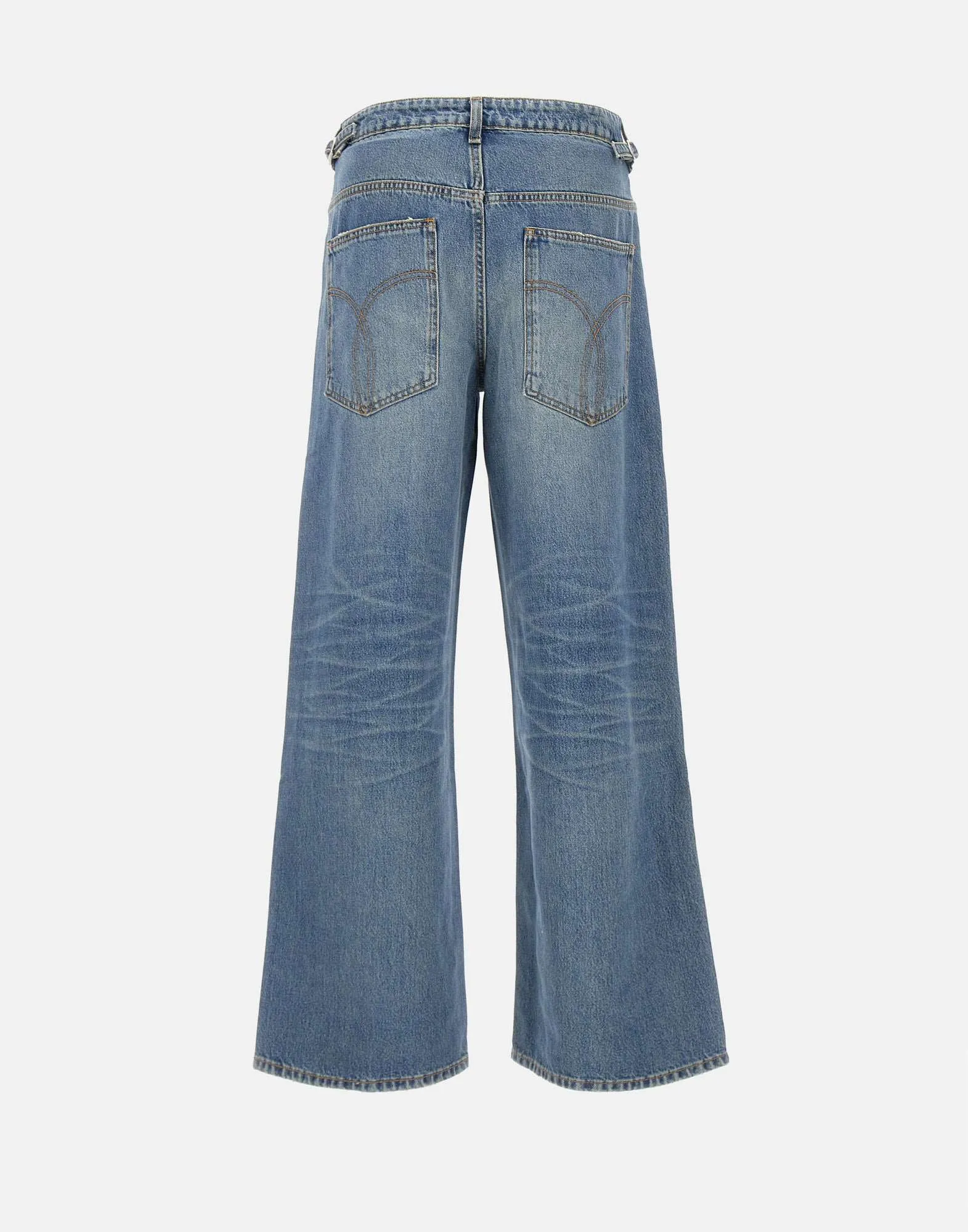 Baggy Blue Cotton Denim Jeans