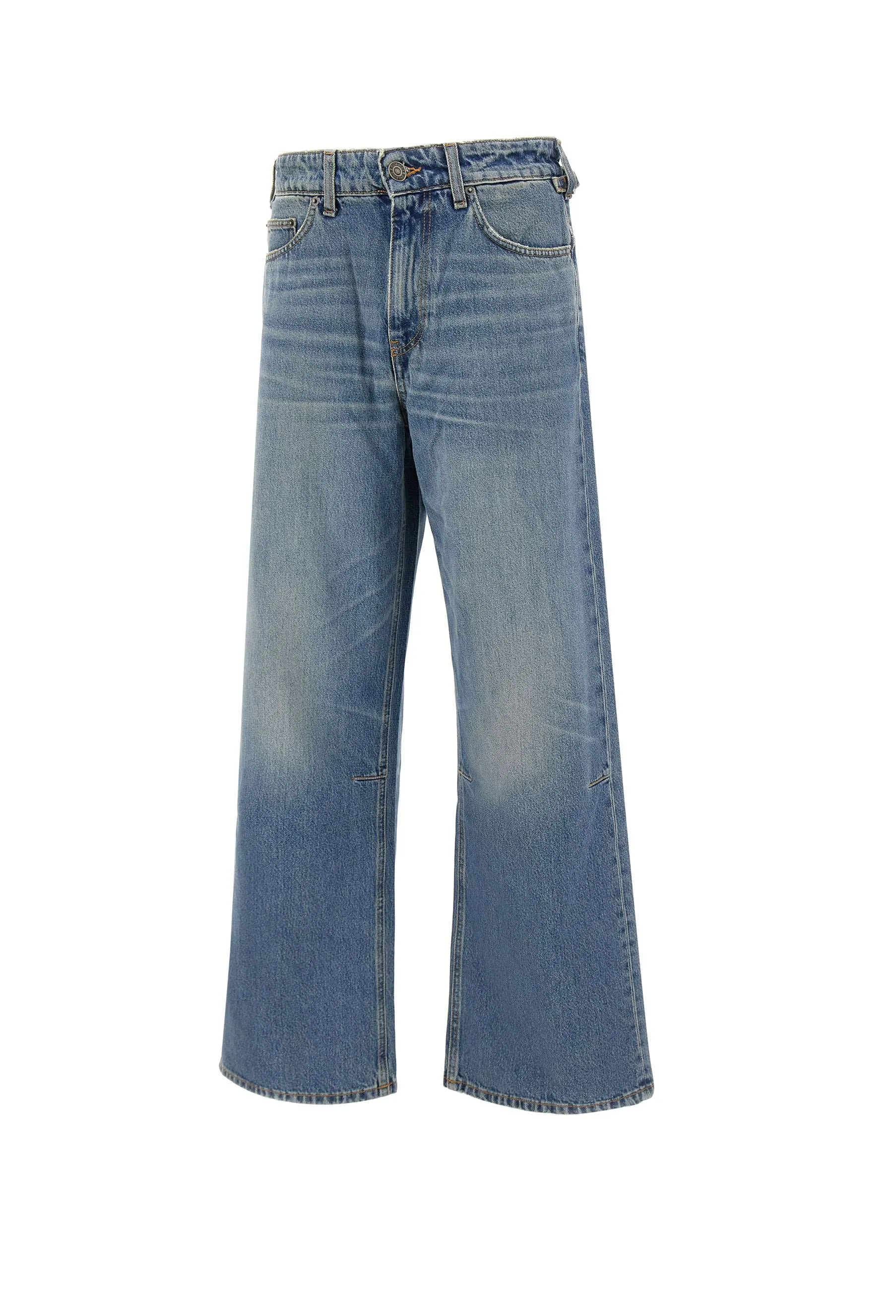 Baggy Blue Cotton Denim Jeans