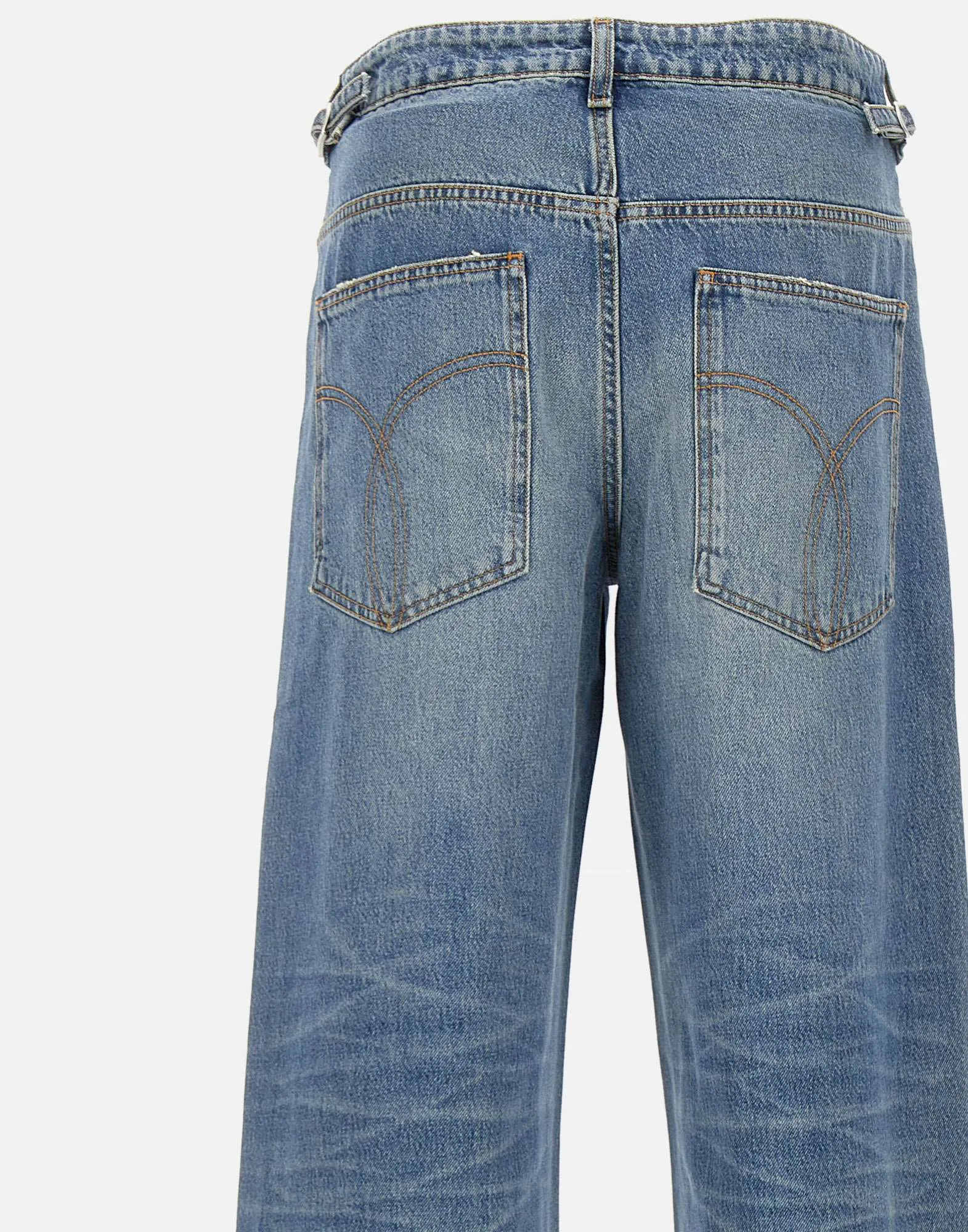 Baggy Blue Cotton Denim Jeans