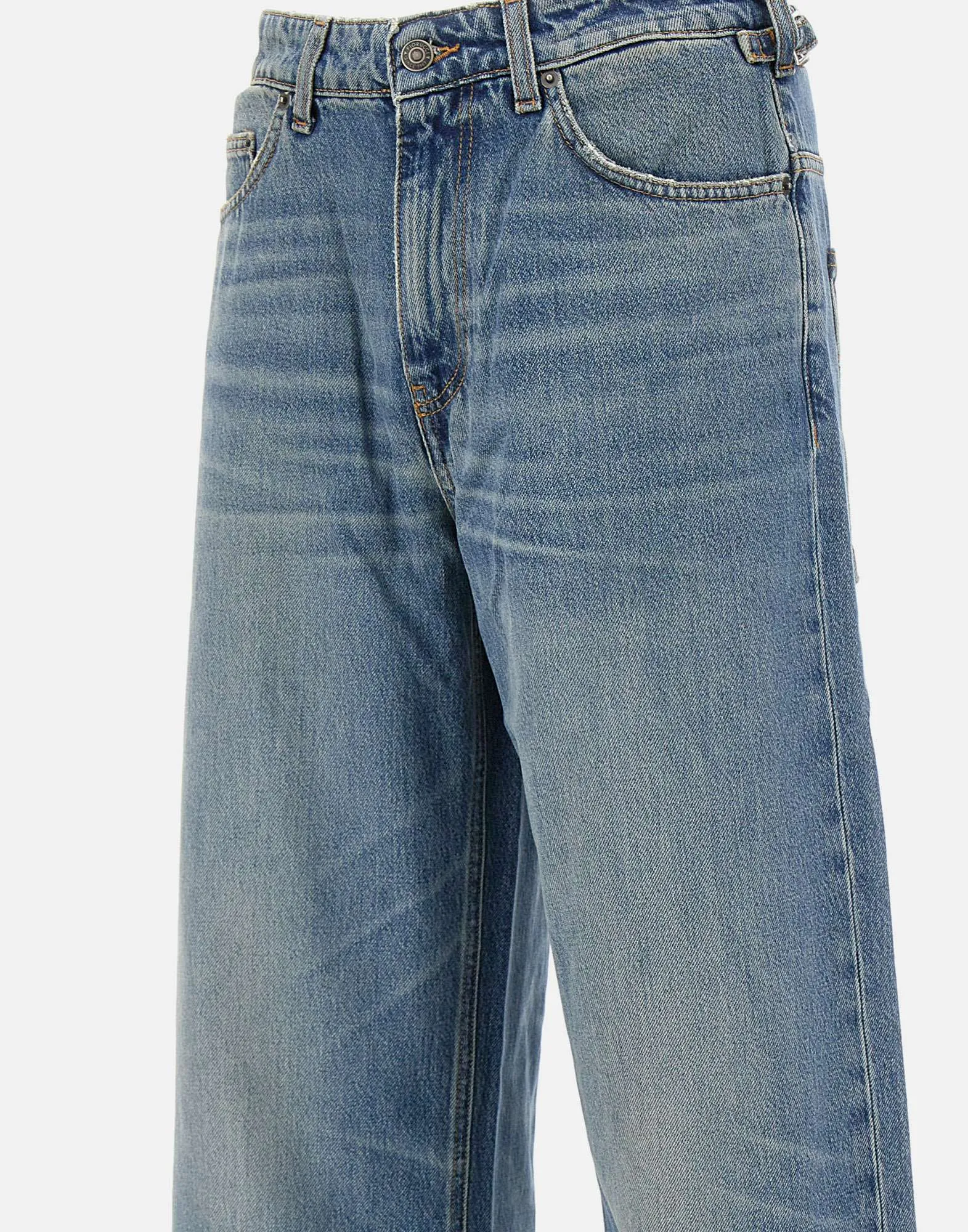 Baggy Blue Cotton Denim Jeans