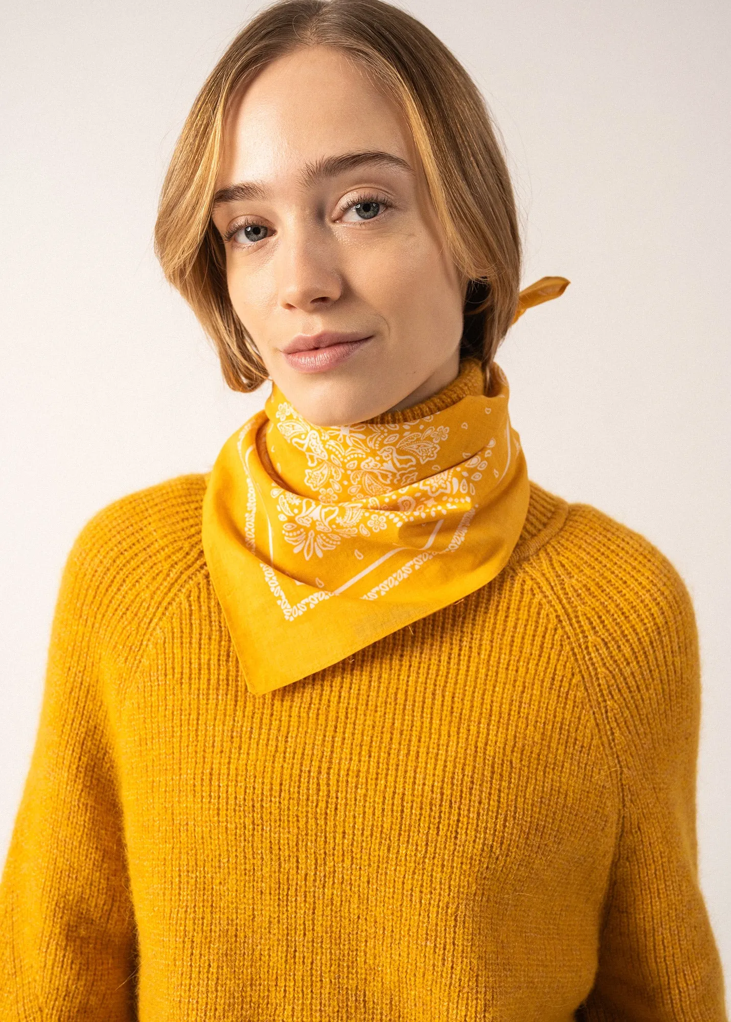 Bandana scarf - in cotton (AMBRE)