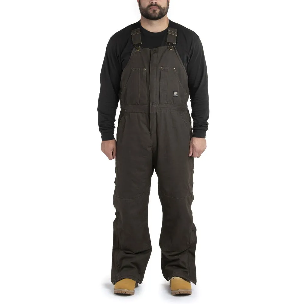 'Berne' Men's Highland Original Washed Insulated Bib Overall - Bark