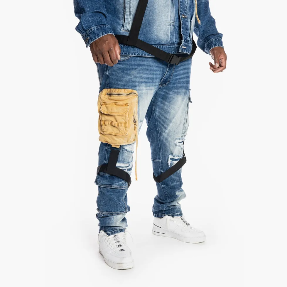 Big and Tall - Utility Jeans - Bristol Blue