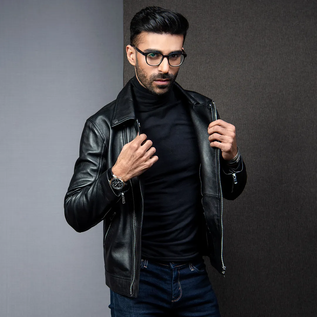 Black Perfecto Leather Jacket - Kaptan