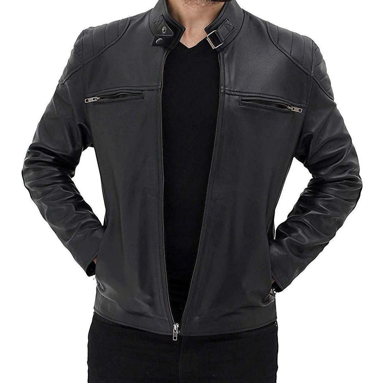 Black Stylish Original Leather Jacket for Men