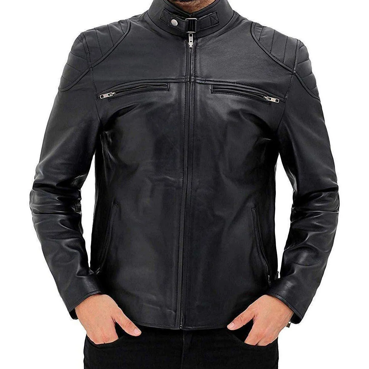 Black Stylish Original Leather Jacket for Men