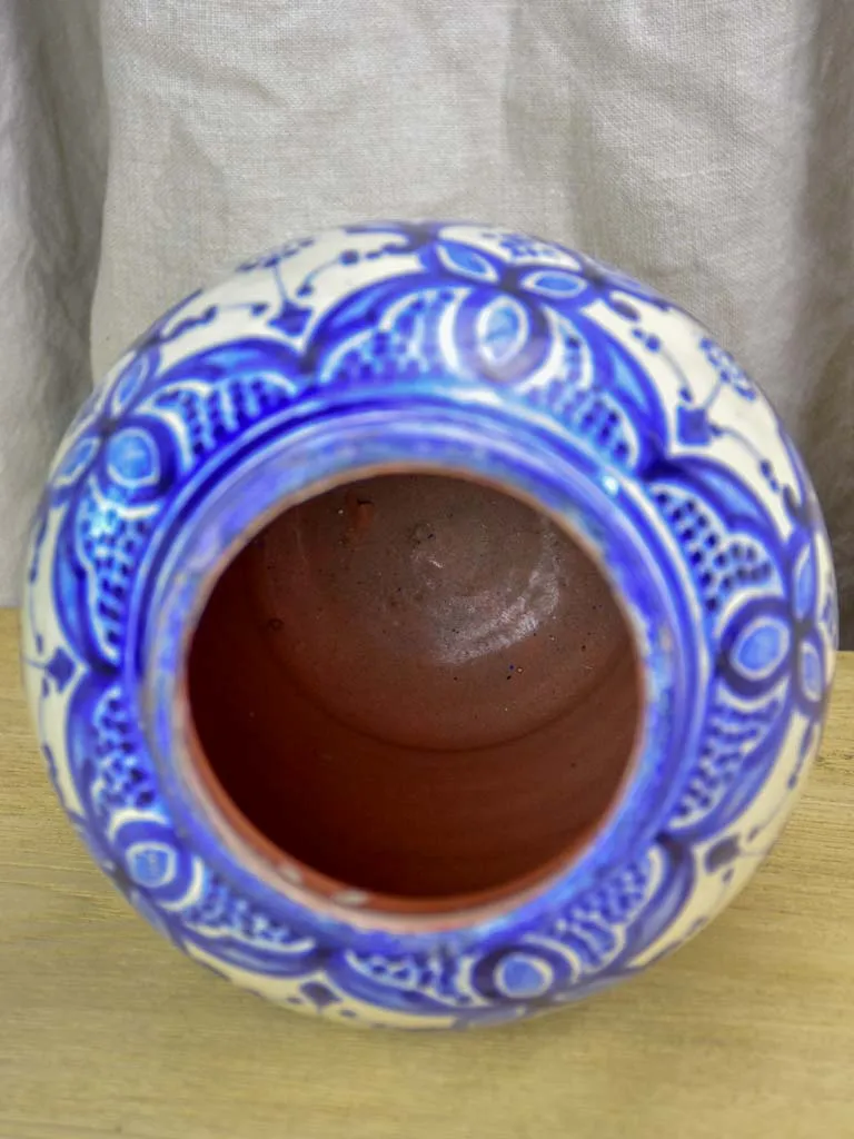 Blue and white jar / vase SAFI 14¼"