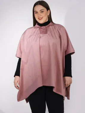 Blush Suede Poncho