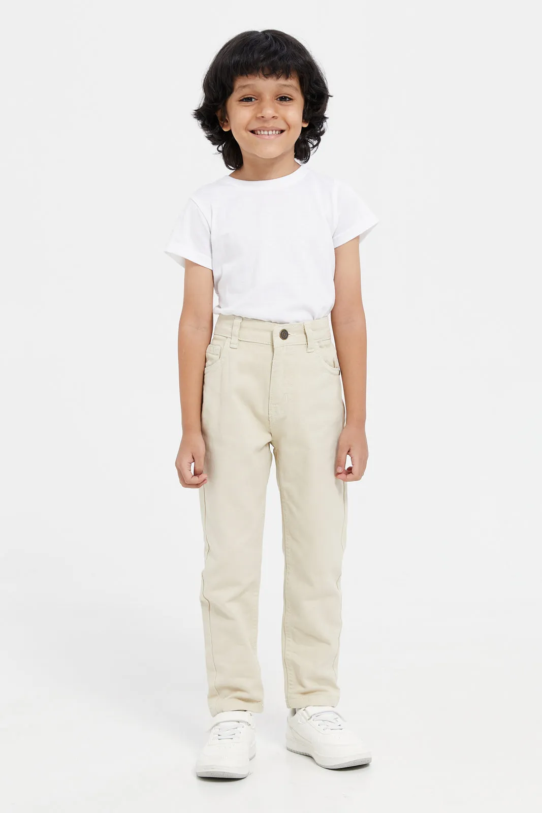 Boys Beige Jeans