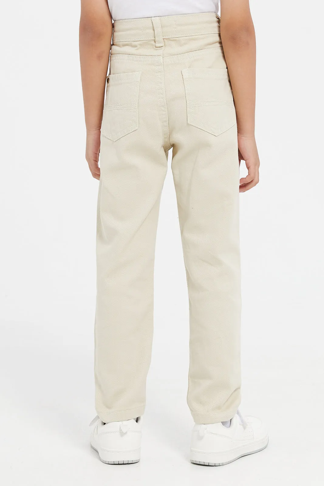 Boys Beige Jeans