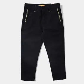 Boys Cotton Twill Pant-BLACK