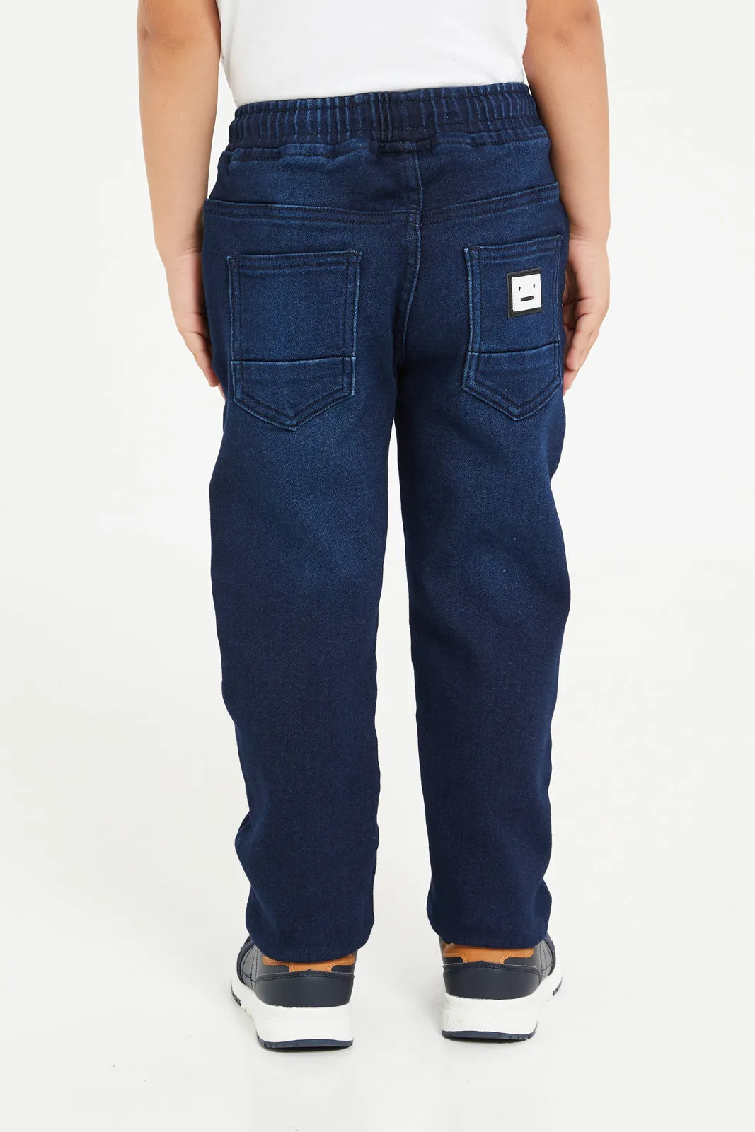 Boys Navy Denim Jogger Jeans