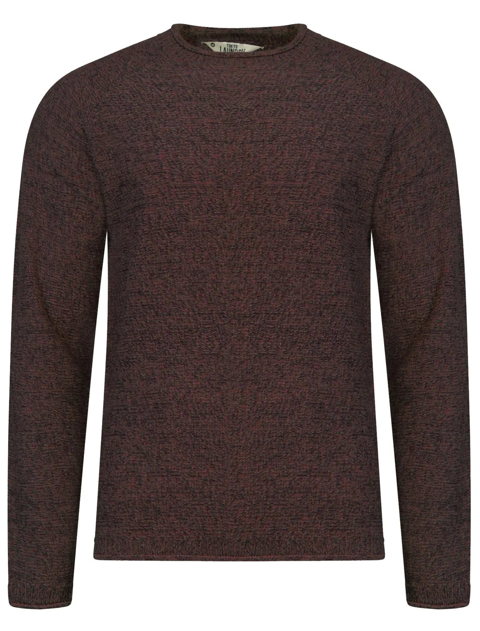 Brando Knitted Jumper in Decadent Chocolate / Caviar - Tokyo Laundry