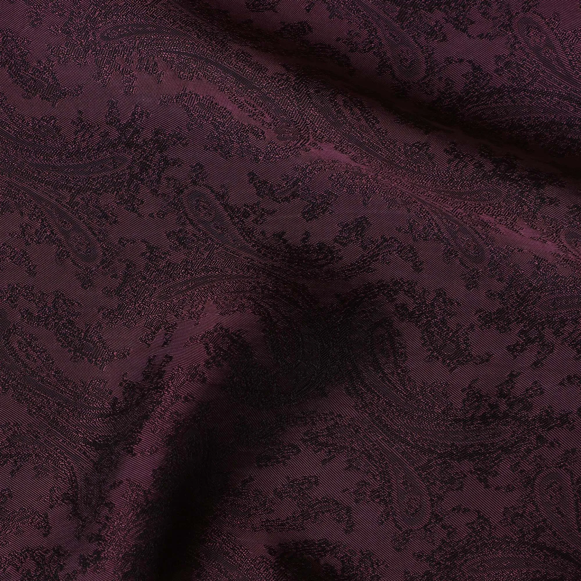 Burgundy Paisley Cupro Bemberg Fabric, 140 cm Wide, Made in Japan-D21006