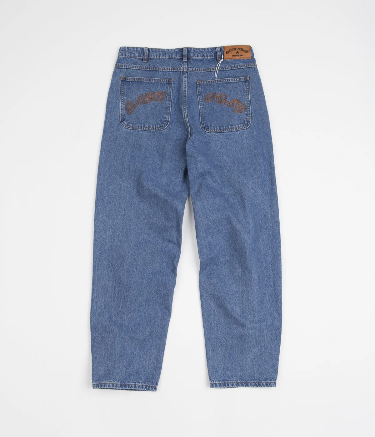 Cash Only Baggy Jeans - Washed Indigo / Gold