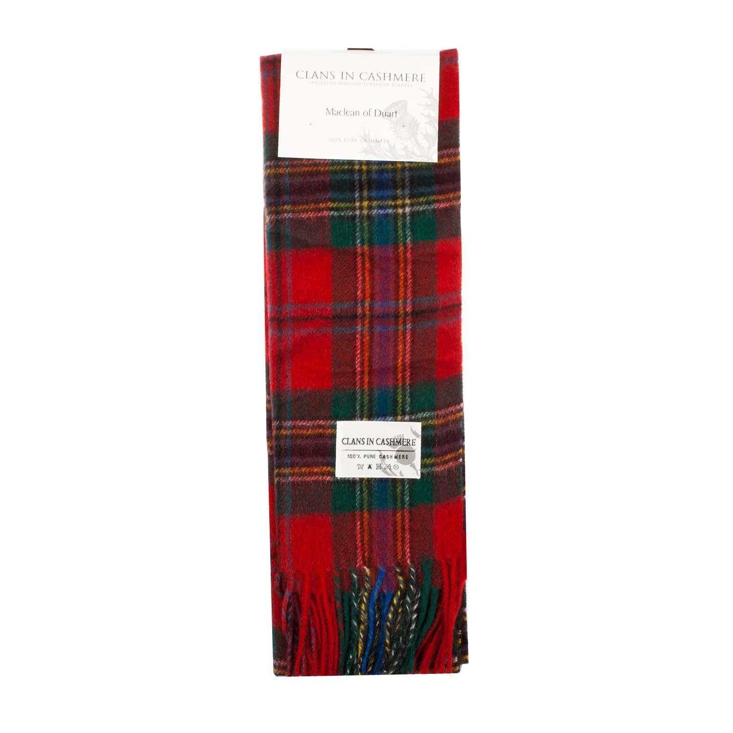 Cashmere Scottish Tartan Clan Scarf  Maclean Of Duart