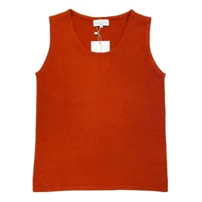 Cashmere Vest Burnt Orange