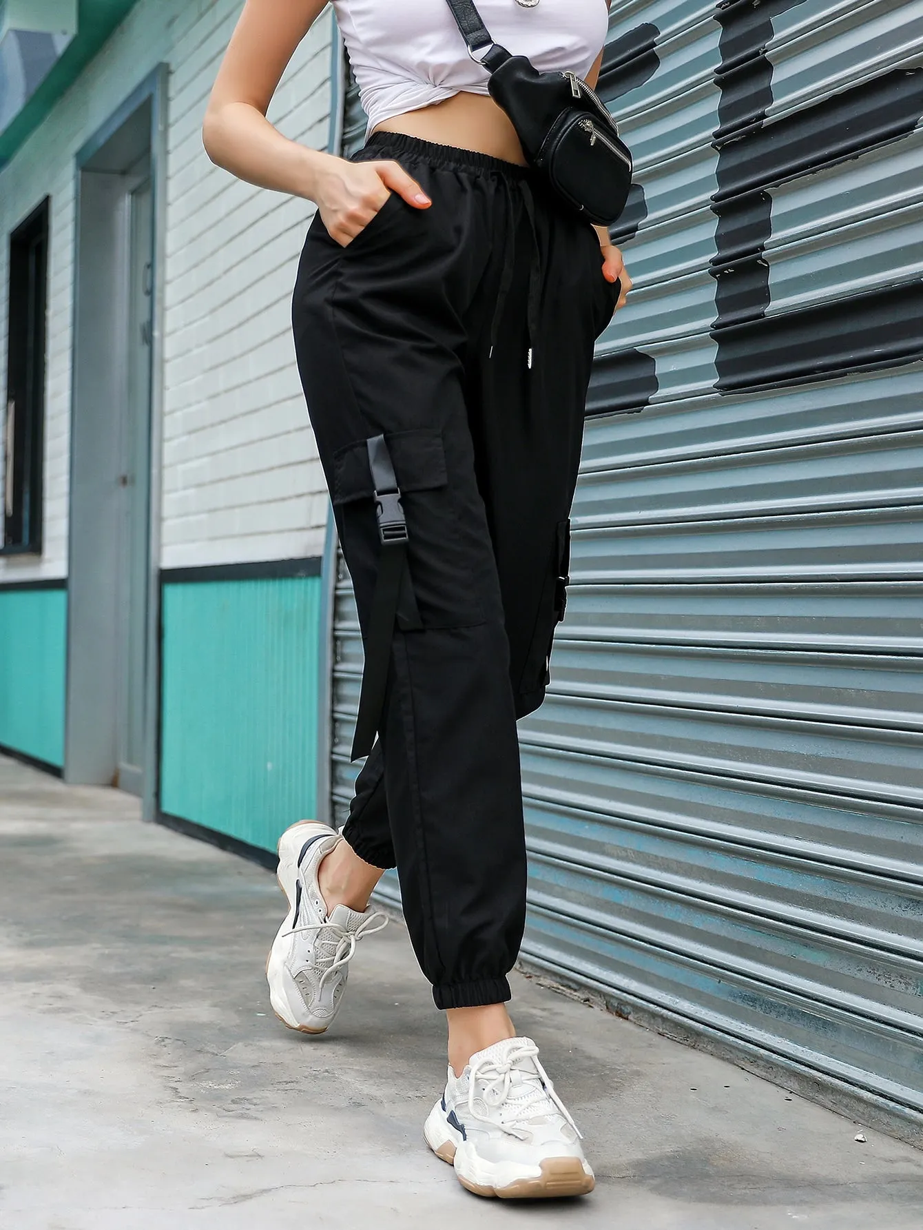 Casual Plain Cropped Women Pants