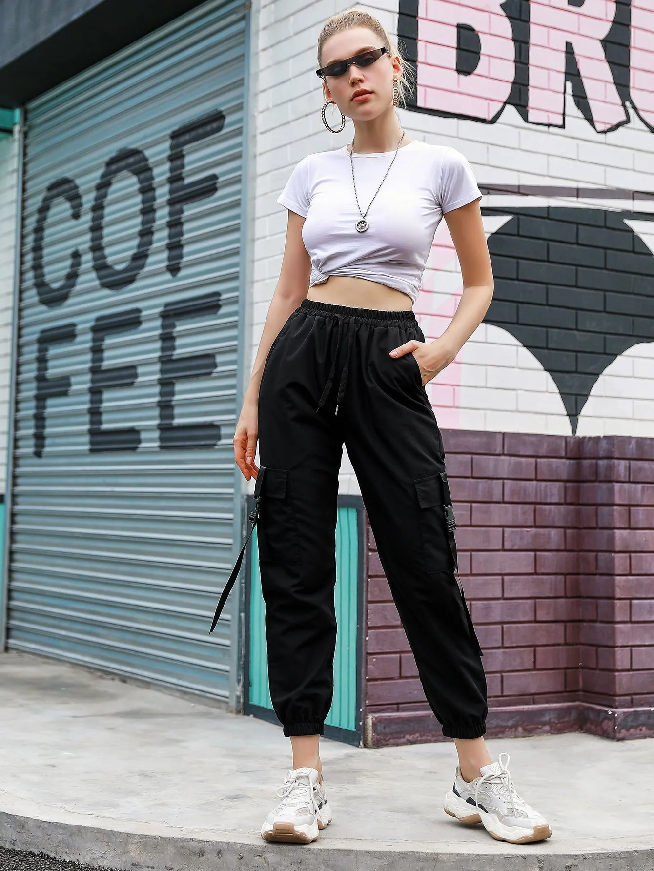 Casual Plain Cropped Women Pants