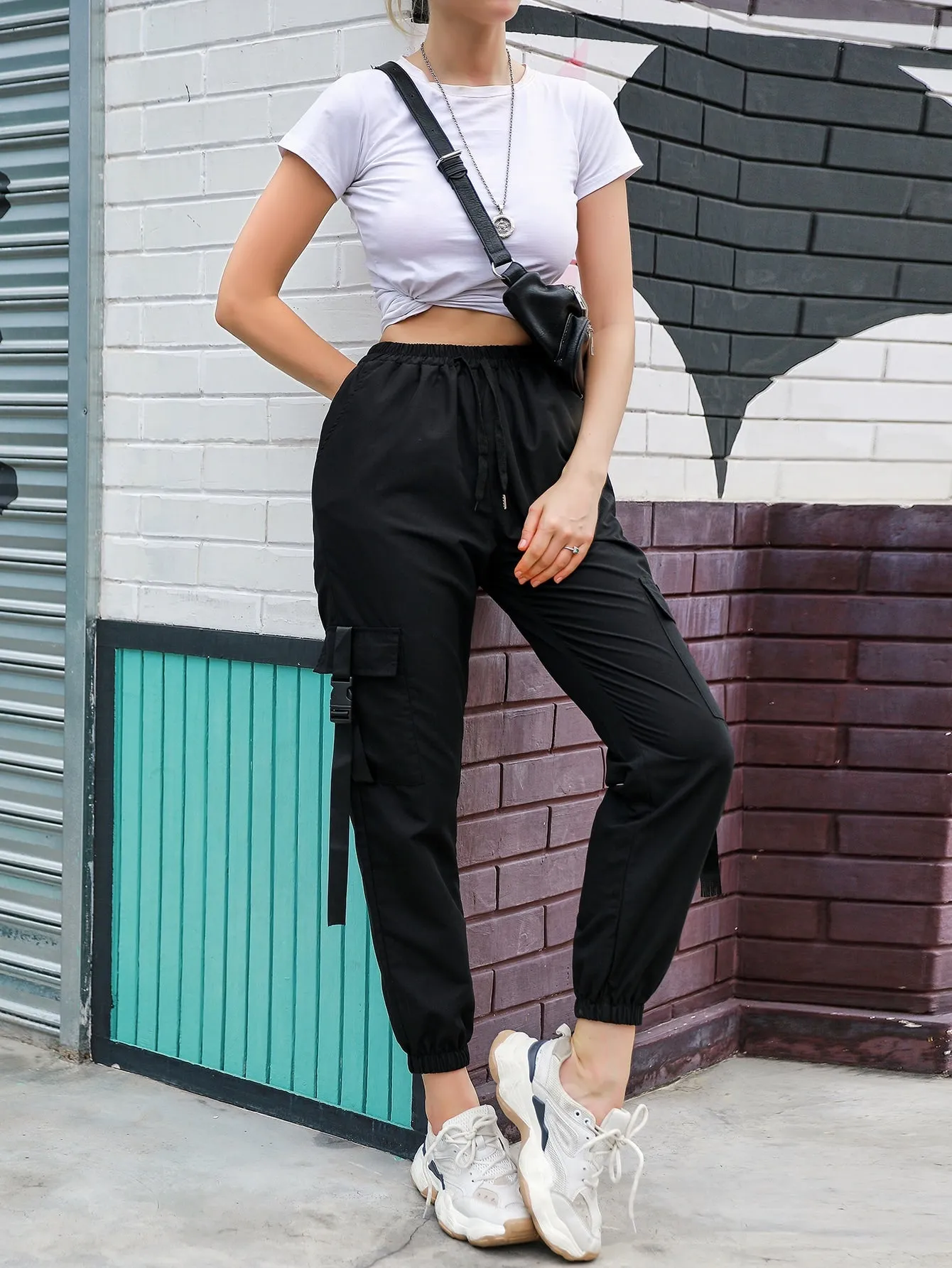 Casual Plain Cropped Women Pants