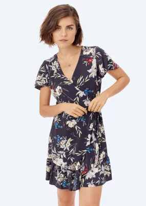 Ceren Floral Wrap Dress