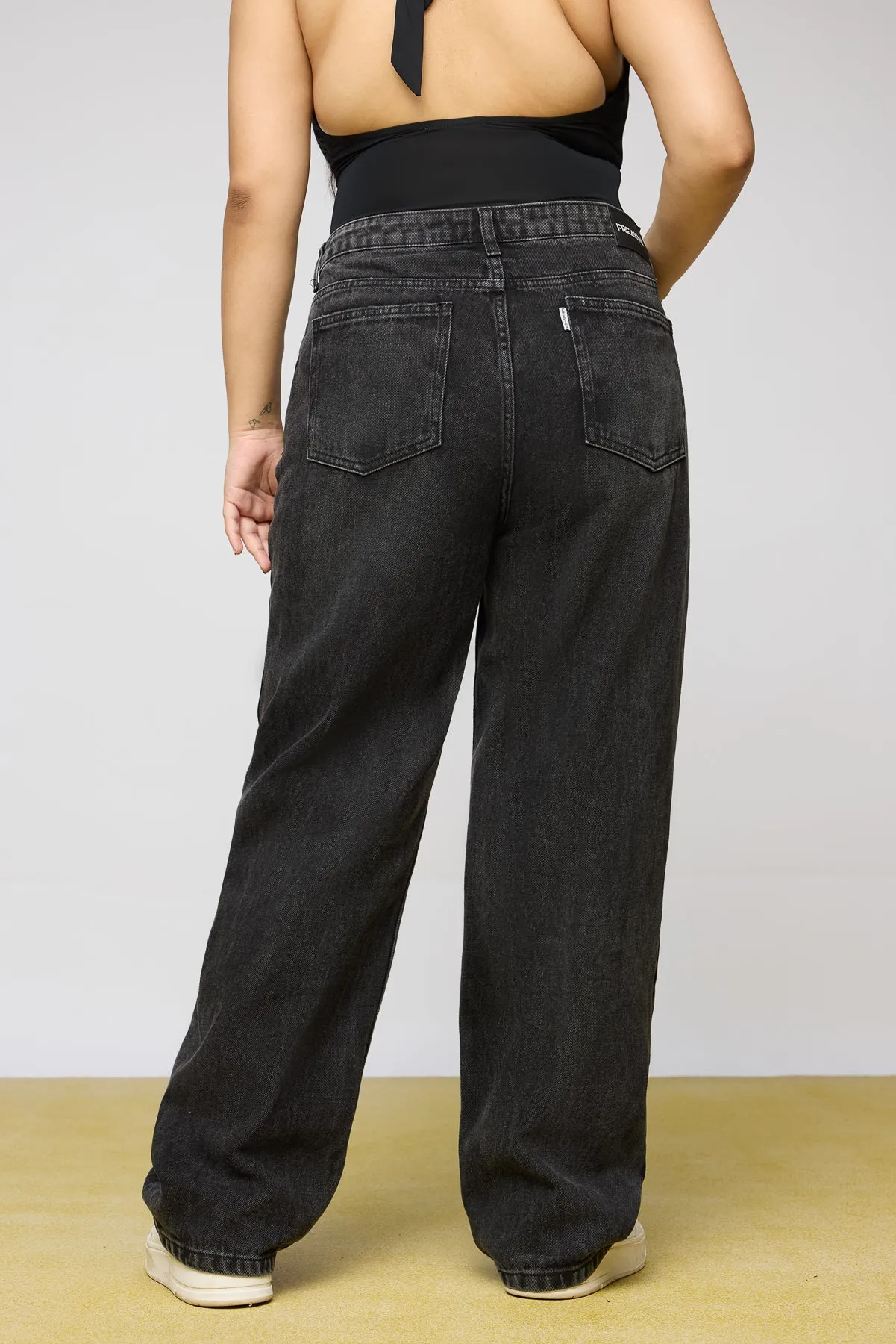 Charcoal Chic Curve Straight Jeans