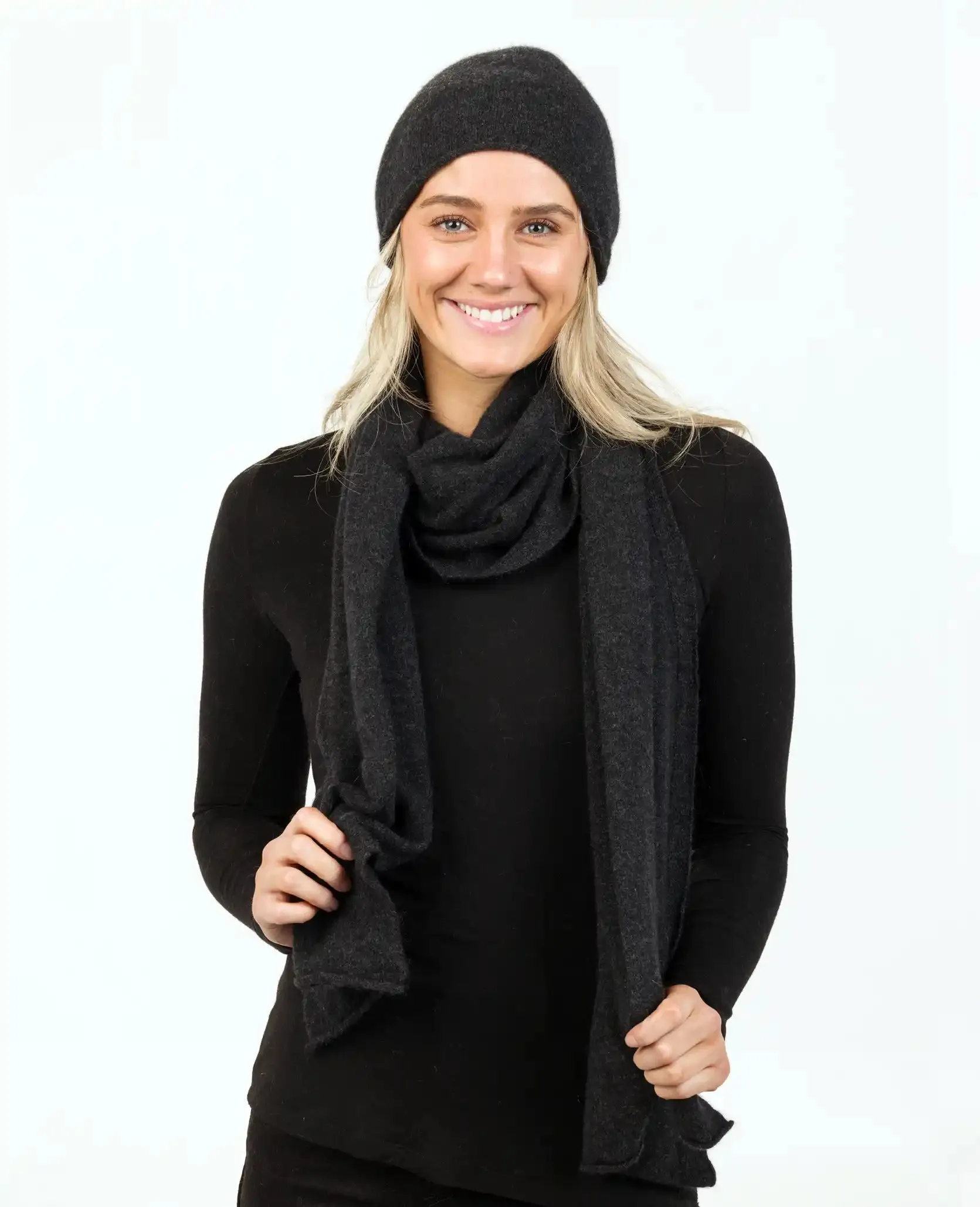 Charcoal Travel Scarf - NX824